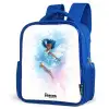Vliegende fee in blauwe tinten Kinderrugzak - Blauw middel -schuin