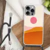 Zon - Heuvels - Abstract - Roze Hoesje iPhone 16 Pro Max met koord klein -sfeer4