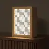 Patroon - Dambord - Houtnerf Light Box met kabel (Tafellamp) klein 925 -z3d_website