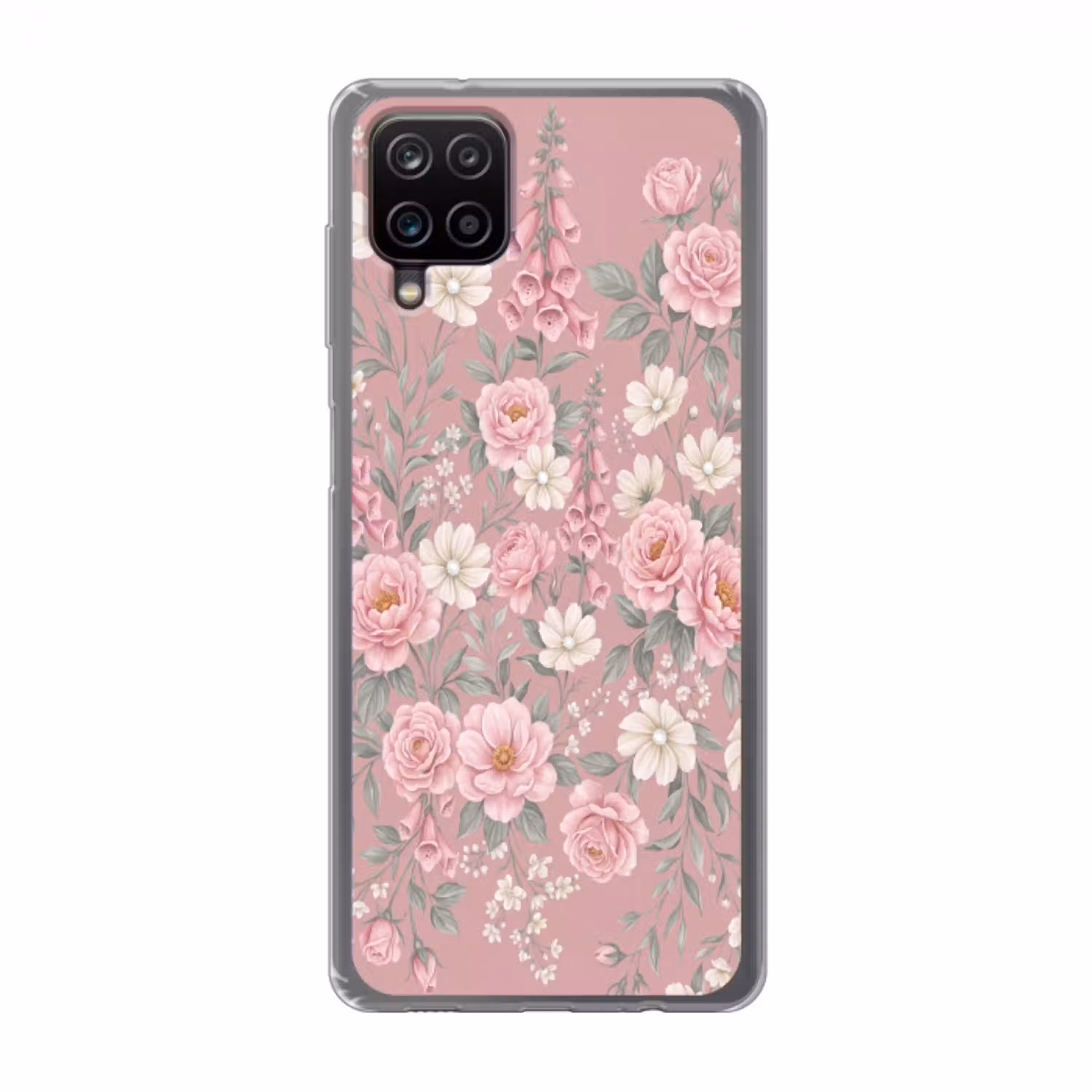Pioenrozen - Vingerhoedskruid - Pink Telefoonhoesje Samsung Galaxy A12 klein -3d