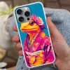 Bloemenkrans - Hagedis - Kimono - Paars Hoesje iPhone 16 Pro Max met koord klein -sfeer3