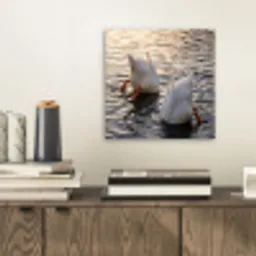 Eenden - Water - Natuur aluminium wit klein -sfeer1