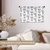 Symbolen - Zwart - Wit Wandkleed katoen klein 269 -sfeer1