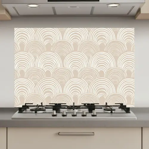 Golven - Structuur - Beige keuken achterwand spatscherm klein 900 -3d_website