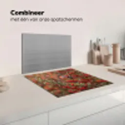 Goudvink - Bessen - Herfst - Natuur - Kleurrijk Inductie beschermer vinyl 3mm middel -wsfeer7_website