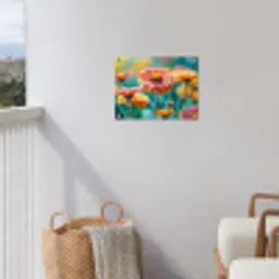 Bloemen in zomerse pracht tuinposter los doek klein -sfeer8