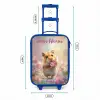 Hamster - Bloem - Natuur - Dier Kinderkoffer - Blauw klein -productfoto_formaten