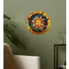 Mozaïek - Zon - Geel - Cirkel Wandcirkel behangsticker klein -sfeer2