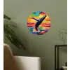 Zonsondergang - Walvis - Geschilderd - Kleurrijk Wandcirkel behangsticker klein -sfeer2