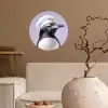 Pinguïn - Koksmuts - Lief - Paars Wandcirkel behangsticker klein -sfeer1