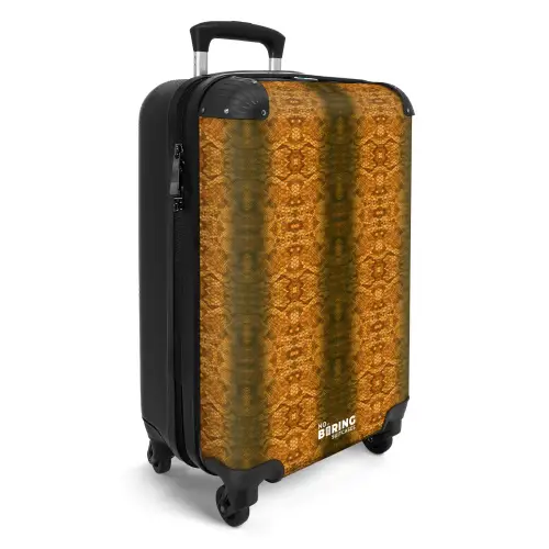 Oranje slangenhuid met symmetrische schubstructuur NBS - Handbagage koffer - Kinderen Unisex middel -productfoto_3d
