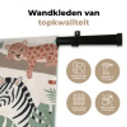 Jungle - Rustiek - Pastel Wandkleed katoen klein -sfeer2