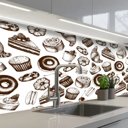 Brood - Patisserie - Vintage - Design keuken achterwand 2 middel 871 -3d_schuin