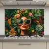 Vrouw - Panterprint - Jungle - Natuur - Luxe keuken achterwand spatscherm klein -3d_website
