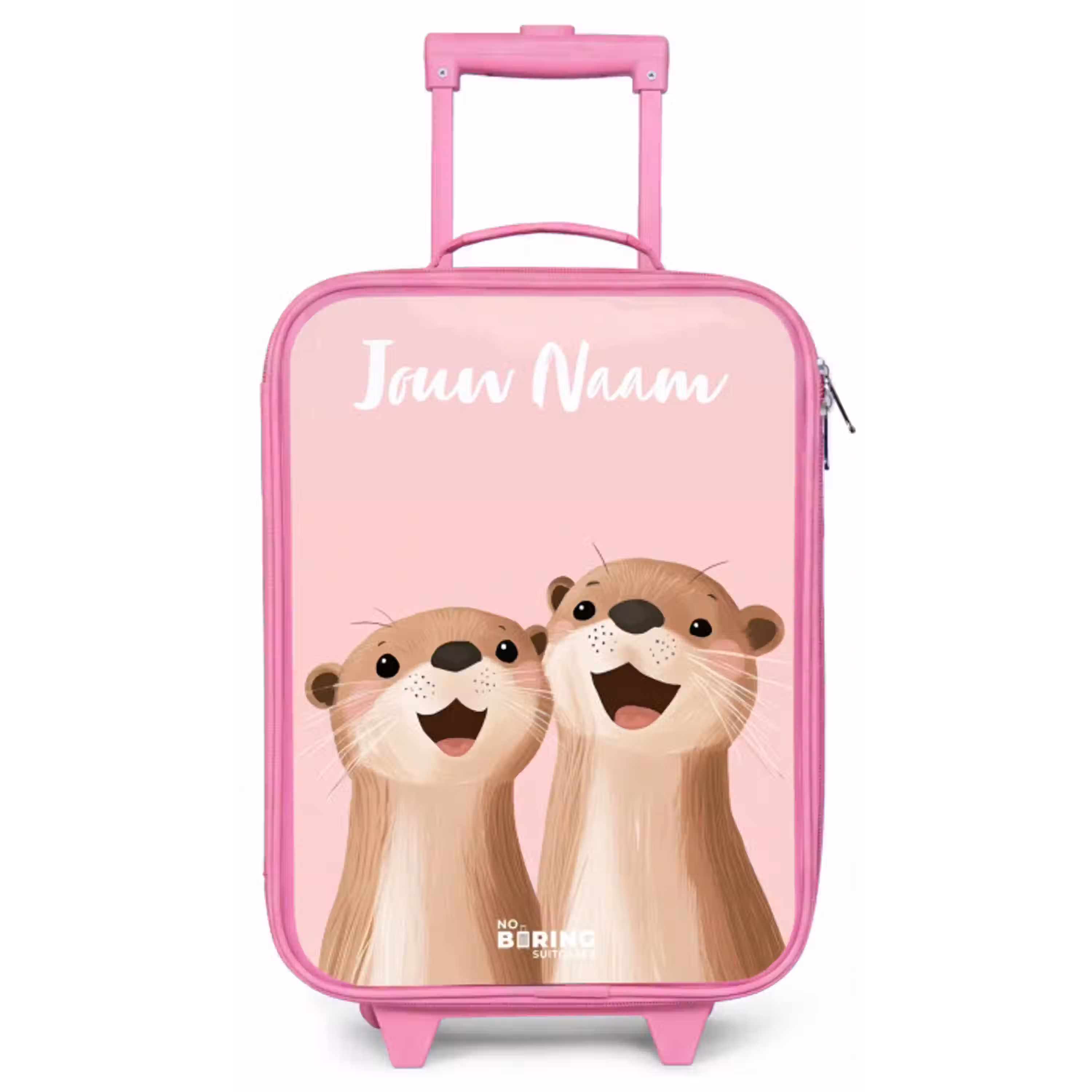 Glimlach - Otters - Roze - Illustratie Kinderkoffer - Roze klein -zz3dotto