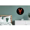 Kreeft - Papier - Origami papier - Rood Wandcirkel aluminium klein -slaapkamer