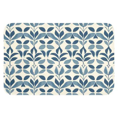 Flora - Modern - Blauw WCmat klein 1009 -3d