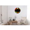 Groente - Graffiti - Kleurrijk - Koken - Abstract Wandcirkel aluminium klein -woonkamer