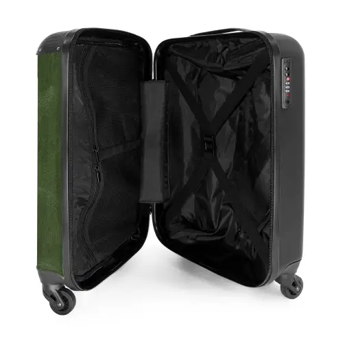 Lederen look bos groen NBS - Handbagage koffer - Volwassenen Unisex middel -binnenkant