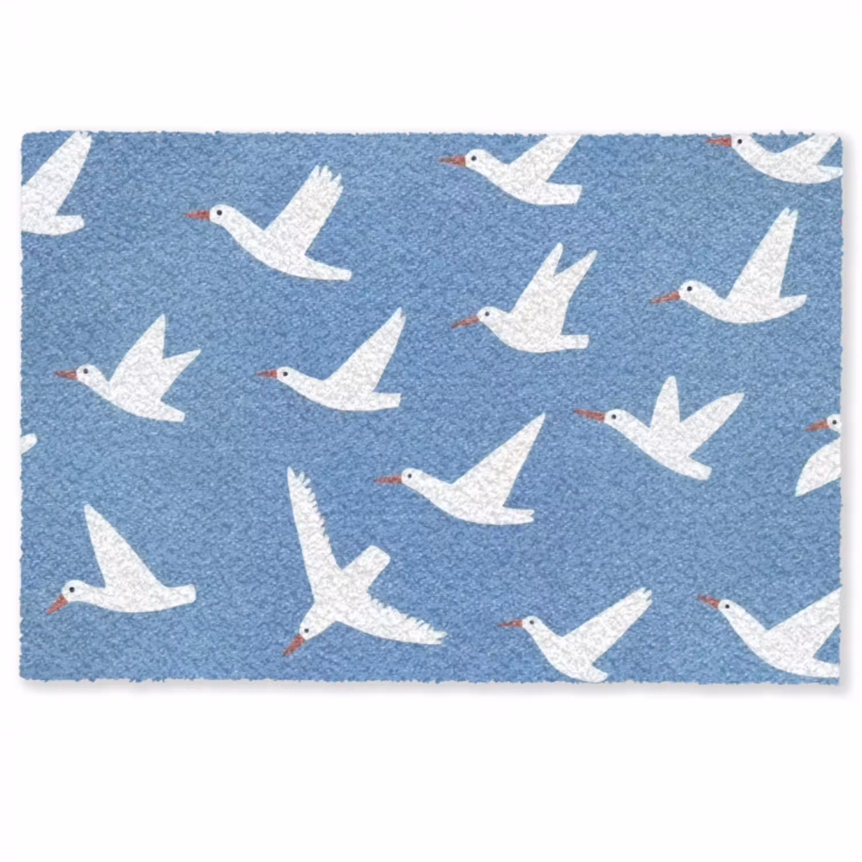 Vogels - Wit - Patroon Deurmat klein -zkaufland3d