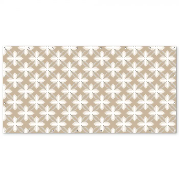 Patroon - Symmetrisch - Beige Balkonbeschermer Duitsland klein 596 -zz_3d