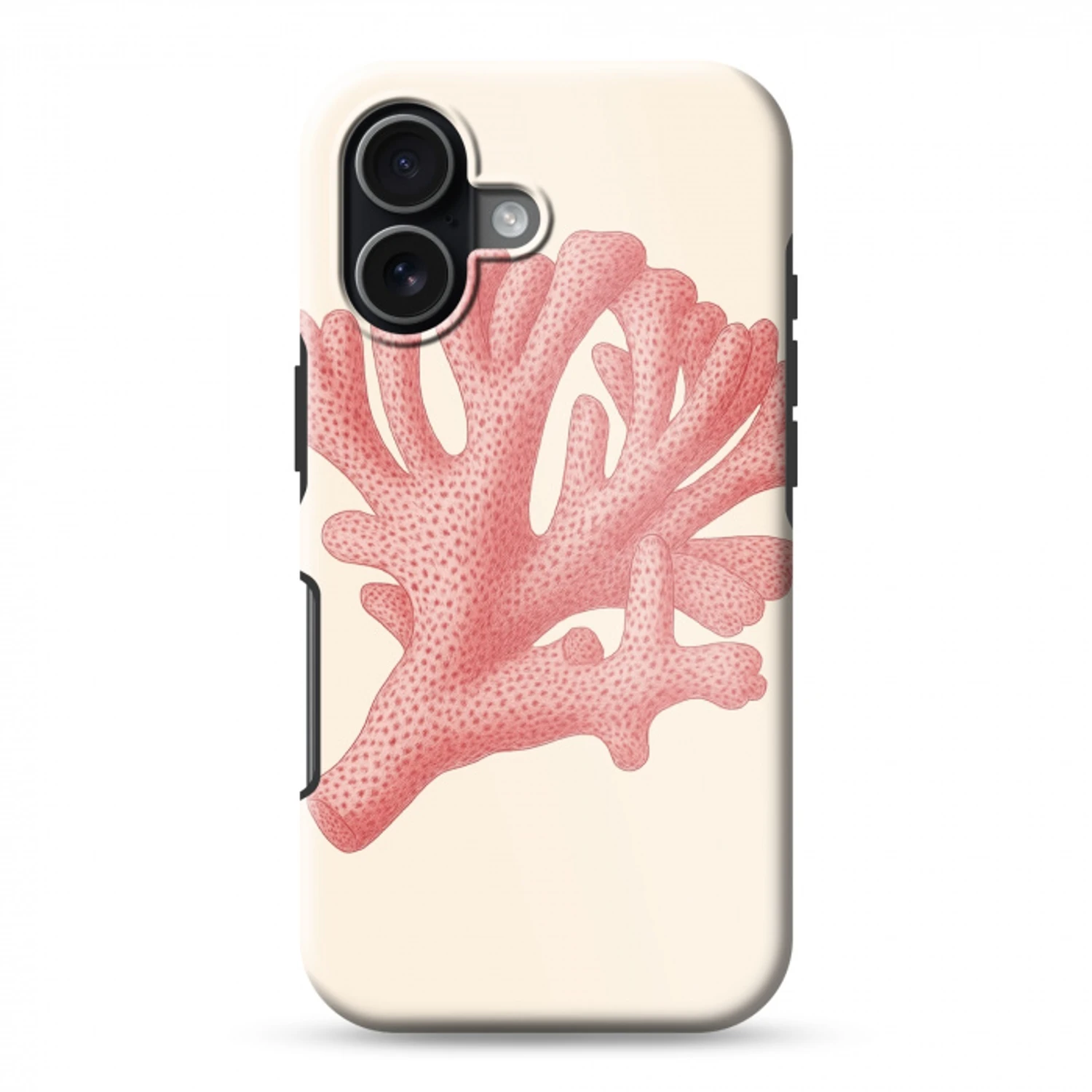 Koraal - Stipjes - Roze Toughcase MagSafe Apple iPhone 17 klein -3d