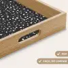 Terrazzo -  Patroon - Zwart - Wit Dienblad Rechthoek middel 911 -USP_HandgreepES