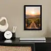 Wijngaard - Zonsondergang - Landschap fotolijst zwart zonder passe partout klein -sfeer1
