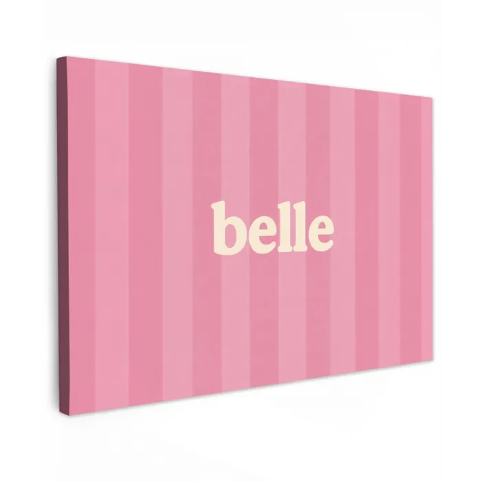 Roze - Gestreept - Belle canvas 2cm klein -z3d