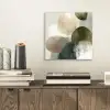 Minimalistisch - Cirkels - Penseelstreken - Beige aluminium wit klein -sfeer1