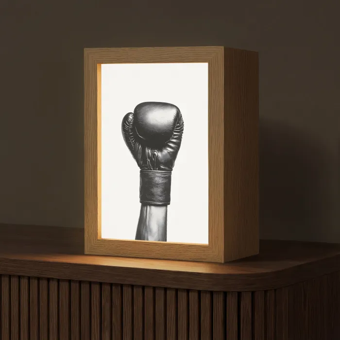 Bokshandschoen - Zwart - Hand Light Box met kabel (Tafellamp) klein -z3d_website
