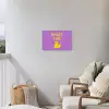 Tekst - Eend - Paars Tuinposter op houten frame 2 cm dik klein -sfeer1