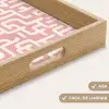 Doolhofpatroon - Roze - Wit - Abstract Dienblad Rechthoek middel 911 -USP_HandgreepES