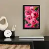 Bloemen - Verf - Roze fotolijst zwart zonder passe partout klein -sfeer1