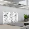 Marmer - Zwart - Dramatisch - Wit keuken achterwand spatscherm klein 900 -3d_schuin