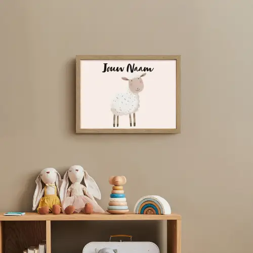 Schaap - Boerderij dier - Dieren Light Box met batterij (Wandlamp kind) middel -sfeer2_kind