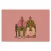 Illustratie - Bankje - Personen - Minimalistisch Placemat vinyl groot -zzsfeer1_Kitchenyeah-website