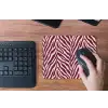 Zebra - Motief - Bordeaux - Rood muismat rubber klein 262 -toetsenbord