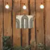 Boogvormen - Zwart - Strak tuinposter los doek klein -sfeer1