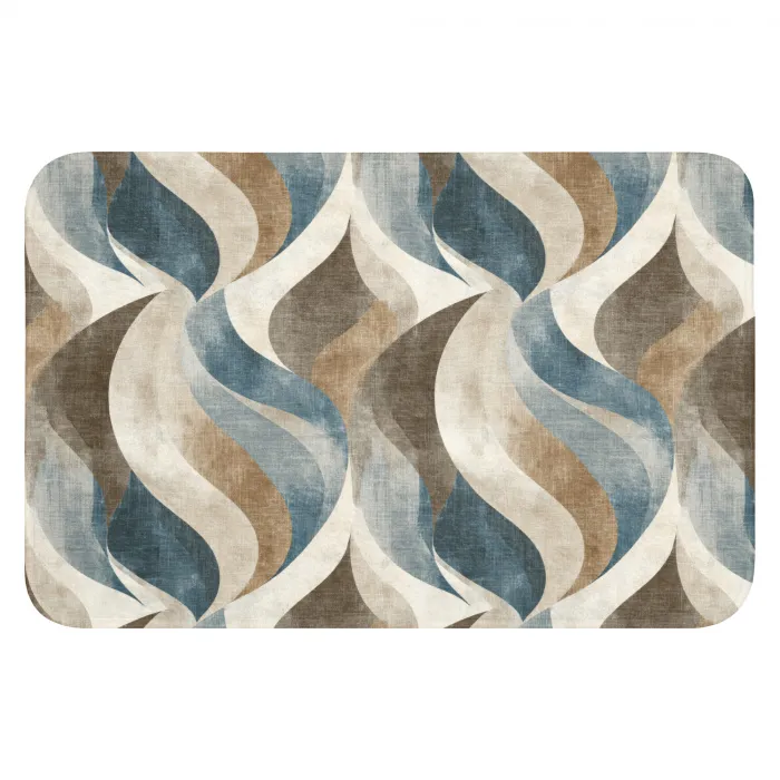 Abstract - Golven - Kleurrijk Badmat klein 997 -3d
