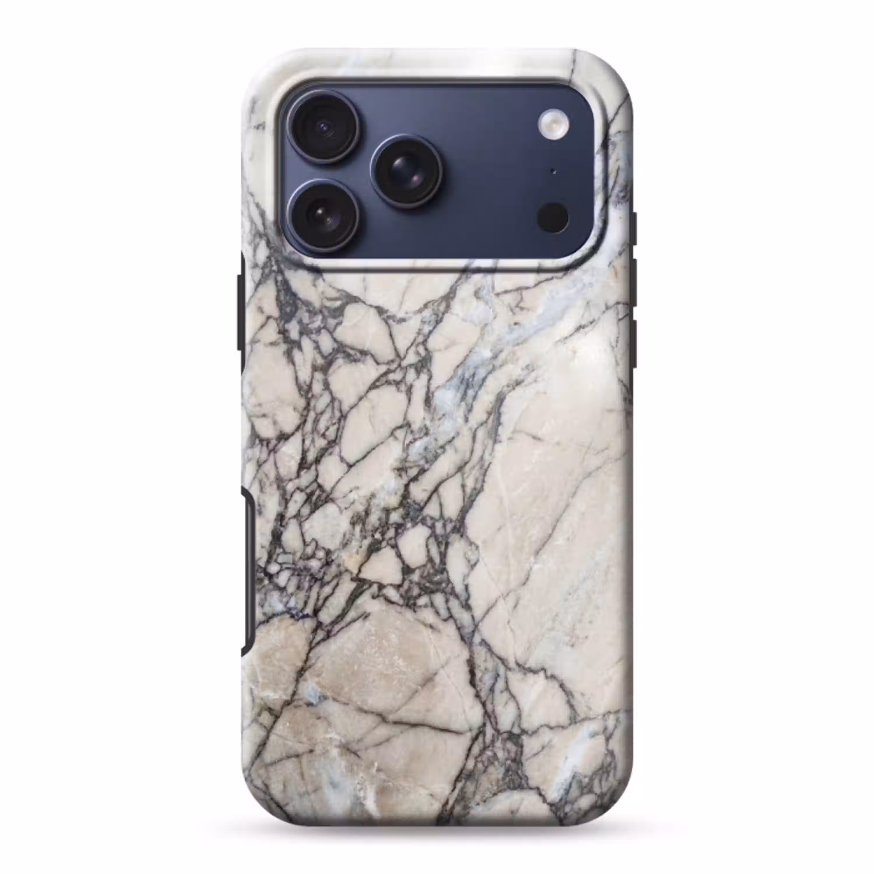 Marmer - Aderen - Patroon - Wit - Grijs Toughcase MagSafe Apple iPhone 17 Pro Max klein -3d