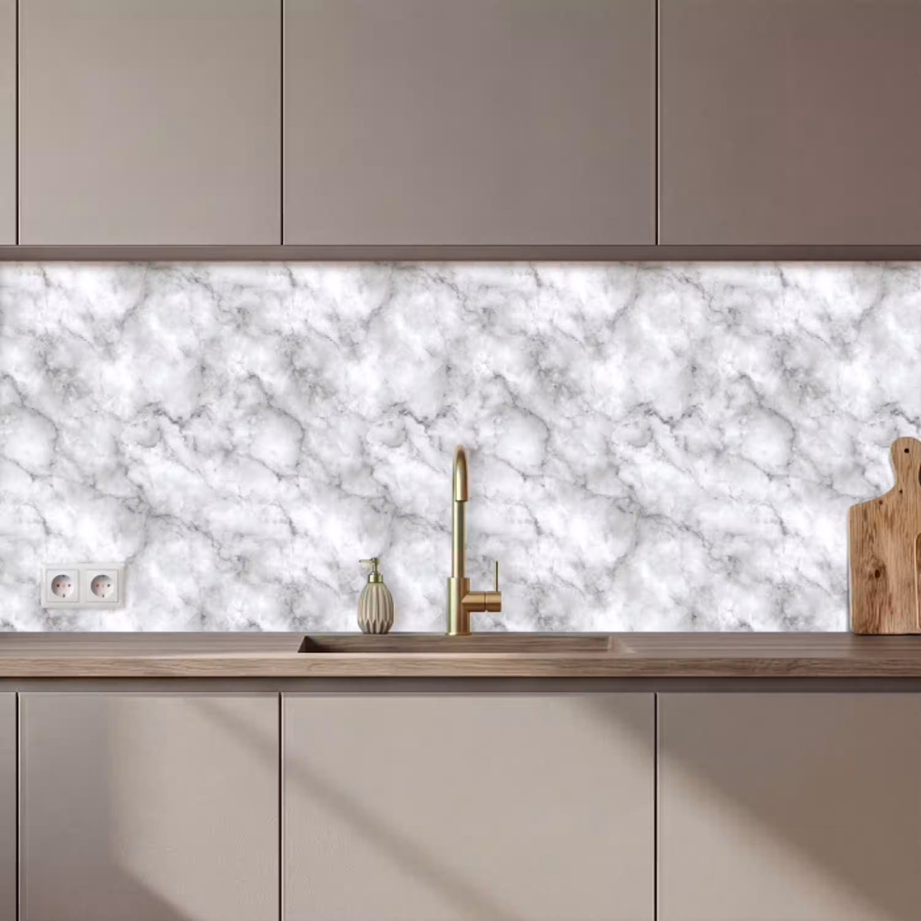 Grijs - Marmer - Klassiek - Aders keuken achterwand 2 middel 871 zz_3dshopping