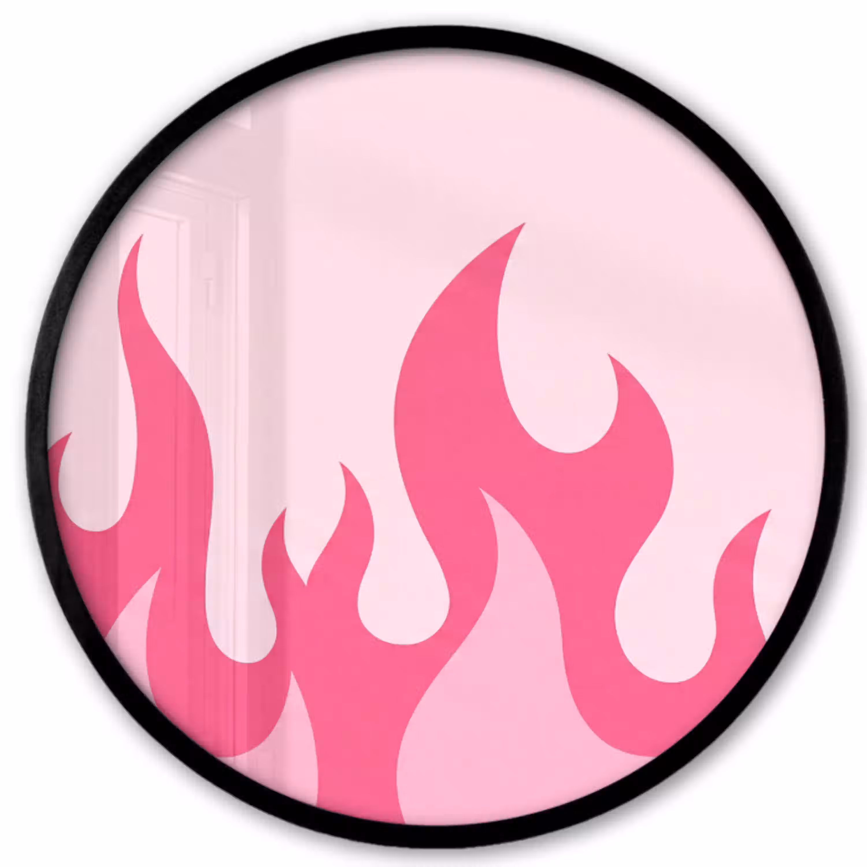 Vlammen - Patroon - Abstract - Modern - Roze Fotolijst rond zonder passe partout klein -3d