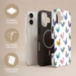 Kippen -Aquarel - Kleurrijk Toughcase MagSafe Apple iPhone 17 klein 1017 -USP_Lagen_DE