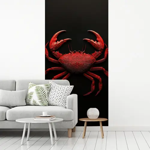 Krab - Rood - Vissen - Schaaldieren fotobehang vinyl groot -woonkamer