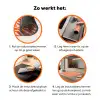 Strepen - Dynamisch - Oranje Inductie beschermer vinyl 3mm klein 276 -zzzzzzz-td-werking
