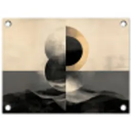 Cirkels - Schaduw - Abstract tuinposter los doek klein -3d