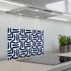 Abstract - Modern - Blauw keuken achterwand spatscherm klein 900 -3d_schuin