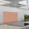 Zalmroze - Patroon - Geometrisch keuken achterwand spatscherm klein 900 -3d_schuin