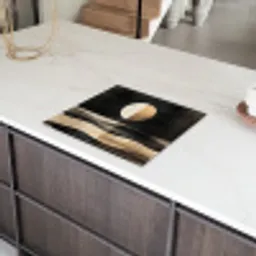 Maan - Cirkel - Goud Inductie beschermer vinyl 3mm middel -sfeer8
